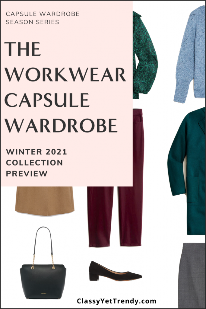 Workwear Capsule Wardrobe Winter 2021 Preview Pin