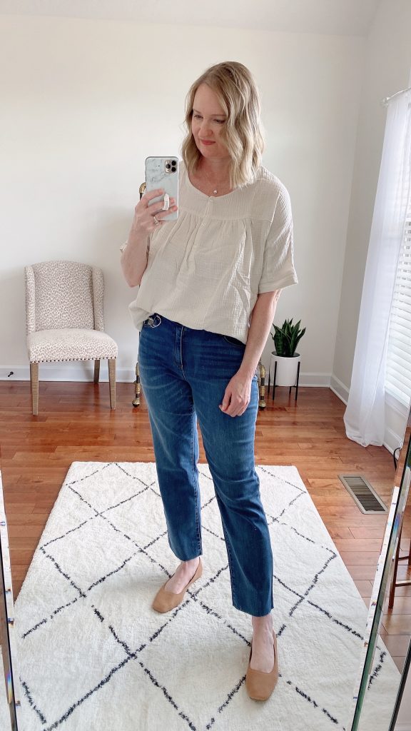Nordstrom Try-On Session Reviews February 2022 - Gibsonlook guaze top