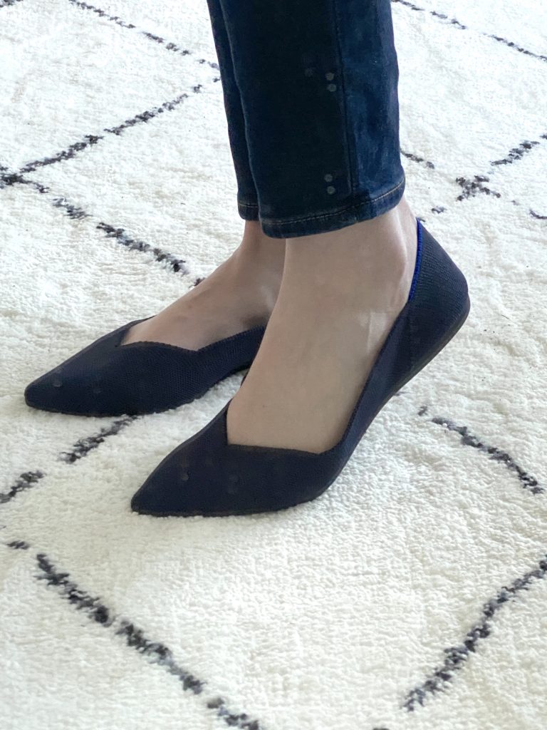 Try-On Session Reviews J Crew Factory Feb 2022 - rothys navy pointy flats
