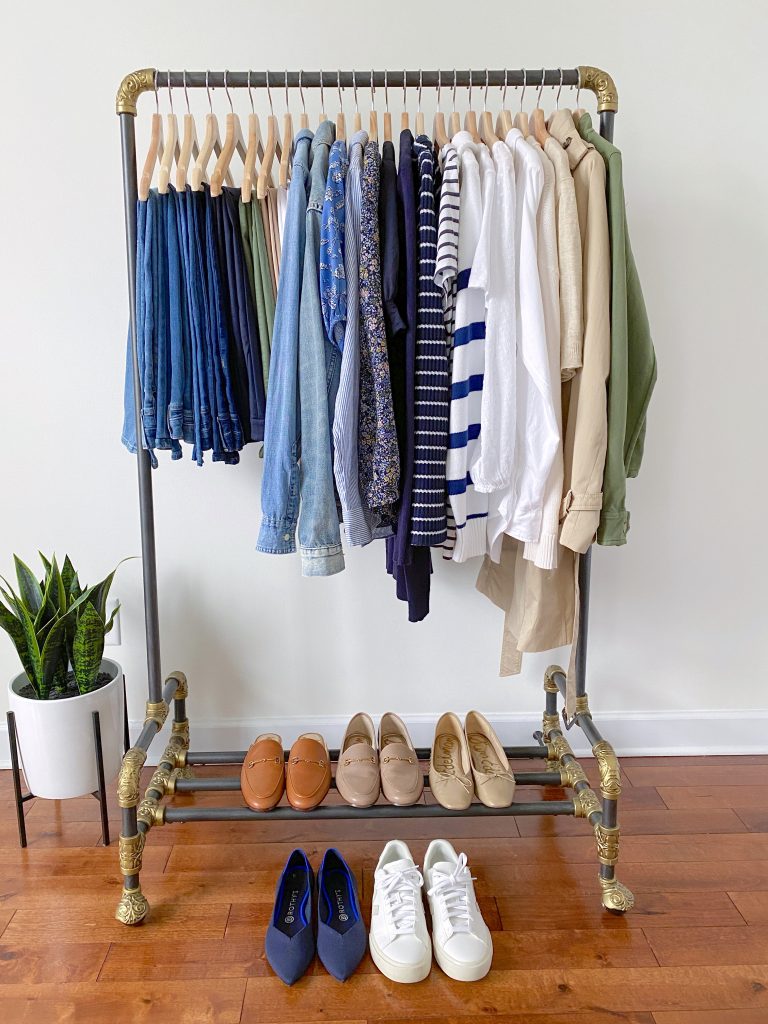 My Spring 2022 Capsule Wardrobe - Clothes Rack Full