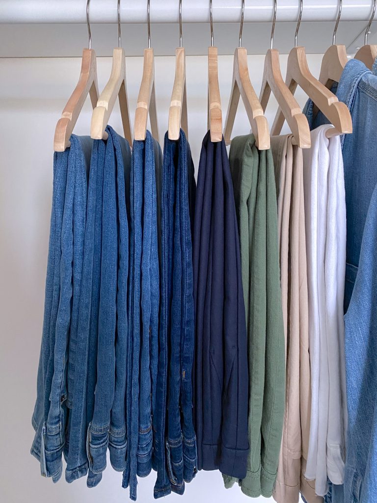 My Spring 2022 Capsule Wardrobe - closet bottoms