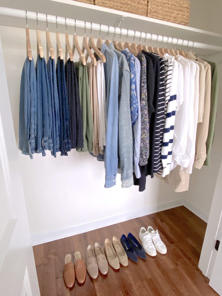 My Spring 2022 Capsule Wardrobe - closet side