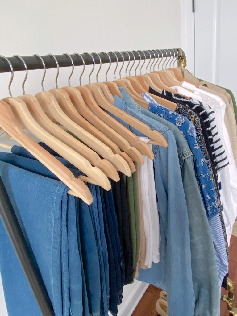 My Spring 2022 Capsule Wardrobe - clothes rack top side