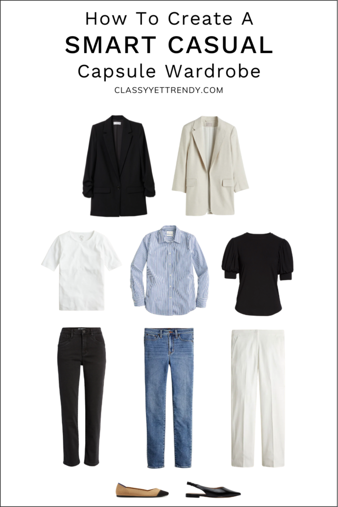 CLASSY YET TRENDY - HOW TO CREATE A SMART CASUAL CAPSULE WARDROBE - FLATLAY
