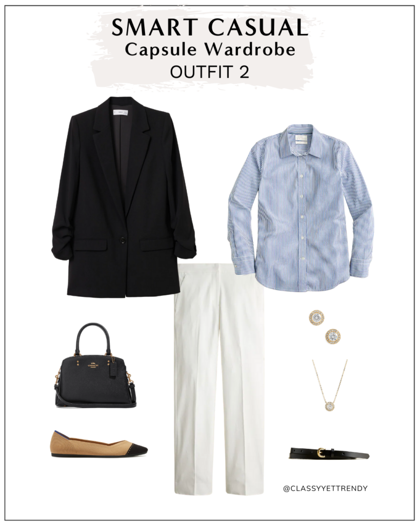 CLASSY YET TRENDY SMART CASUAL CAPSULE WARDROBE APRIL 2022 - OUTFIT 2