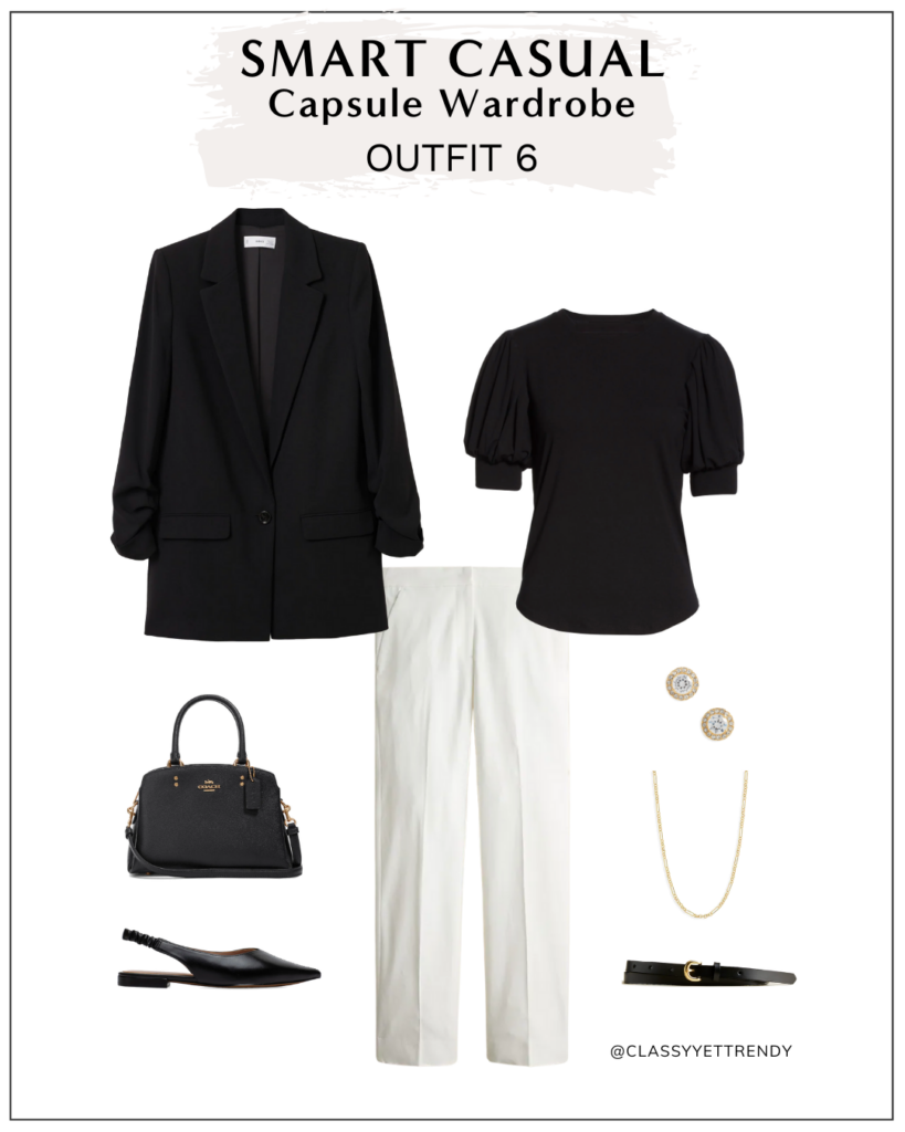 CLASSY YET TRENDY SMART CASUAL CAPSULE WARDROBE APRIL 2022 - OUTFIT 6
