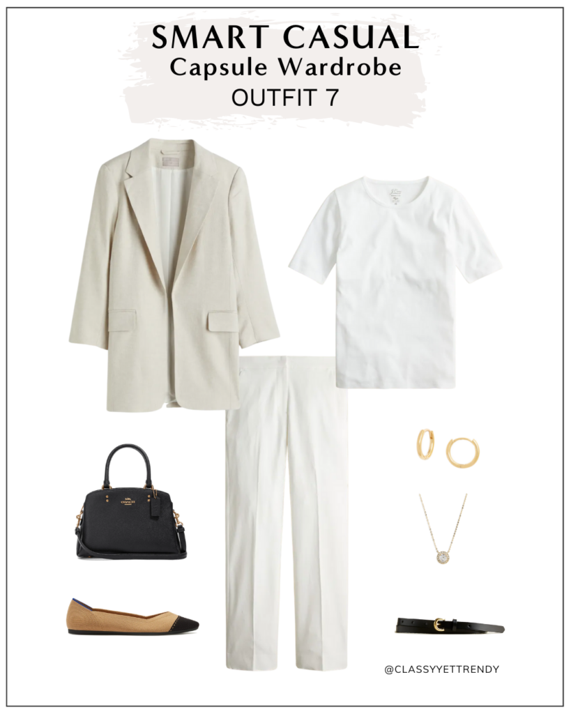 CLASSY YET TRENDY SMART CASUAL CAPSULE WARDROBE APRIL 2022 - OUTFIT 7