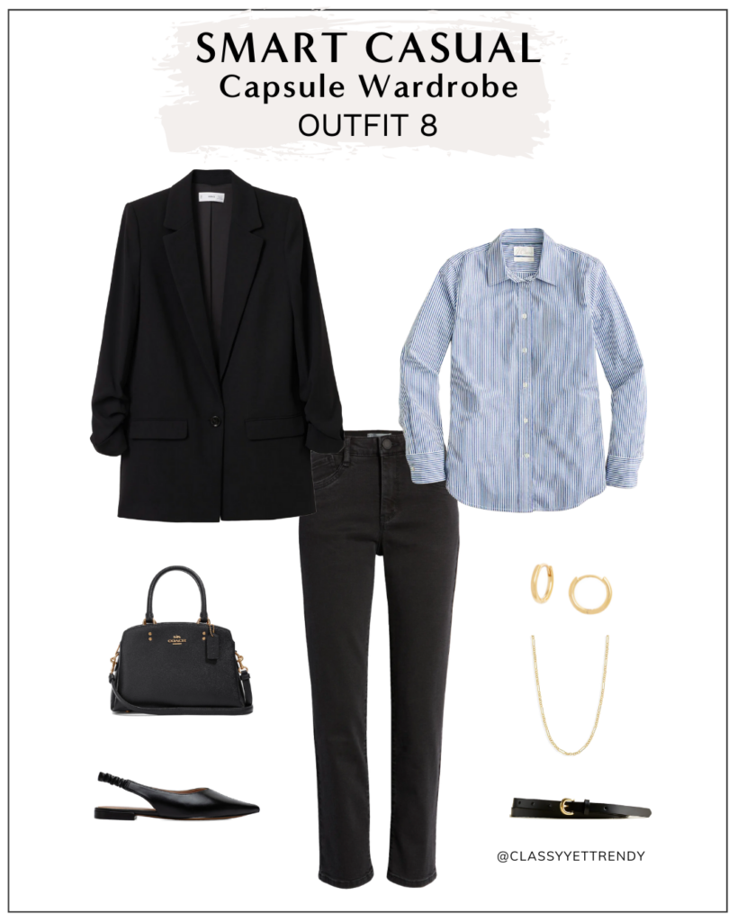 CLASSY YET TRENDY SMART CASUAL CAPSULE WARDROBE APRIL 2022 - OUTFIT 8