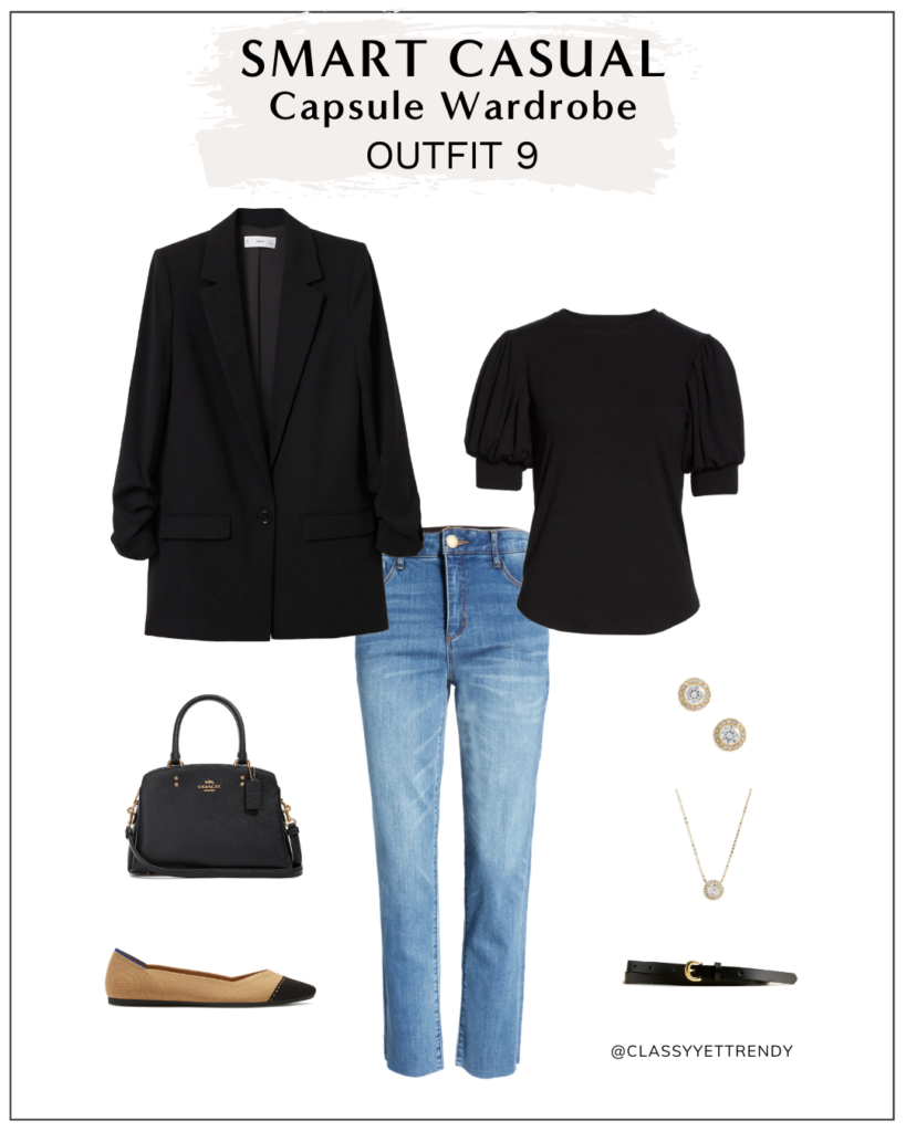 CLASSY YET TRENDY SMART CASUAL CAPSULE WARDROBE APRIL 2022 - OUTFIT 9