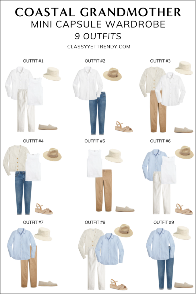 CLASSY YET TRENDY - COASTAL GRANDMOTHER MINI CAPSULE WARDROBE MAY 2022 - OUTFITS