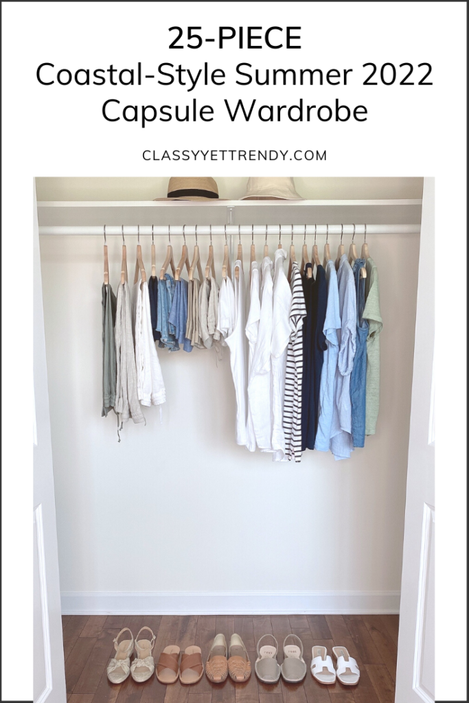 My 25-Piece Coastal Grandmother Summer 2022 Capsule Wardrobe - closet