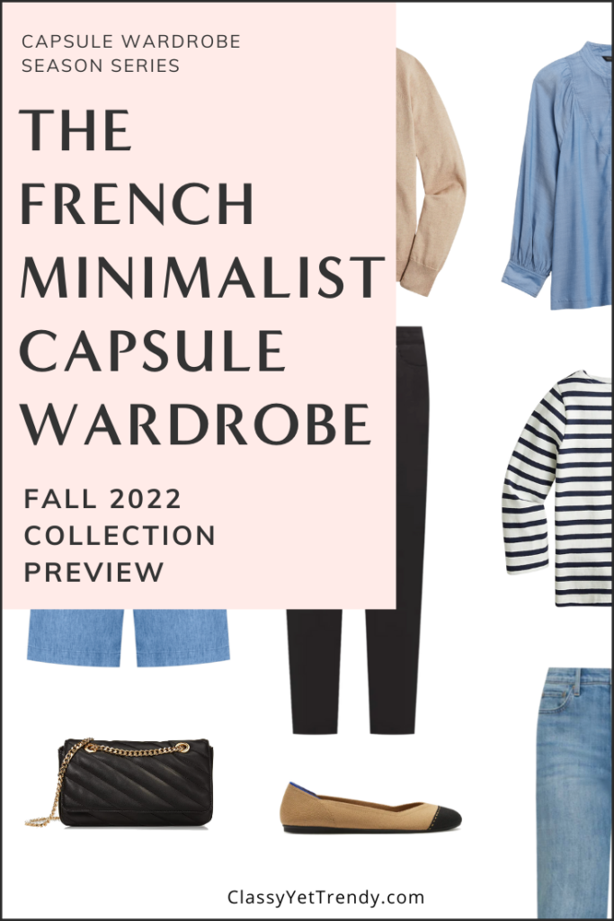 French Minimalist Capsule Wardrobe Fall 2022 Pin