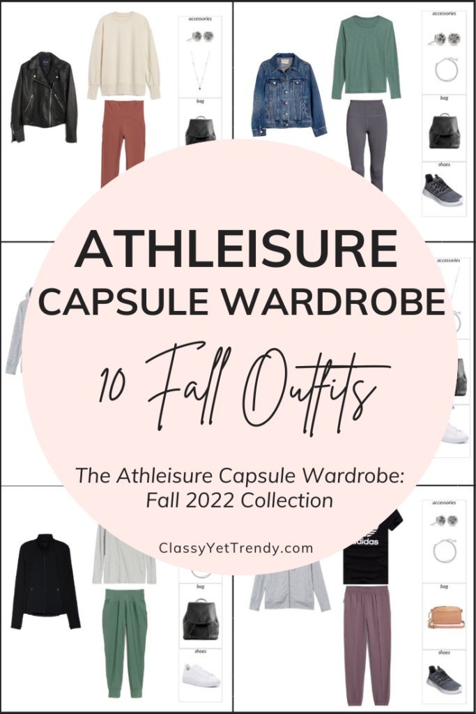 Athleisure Capsule Wardrobe Fall 2022 - 10 Outfits Pin