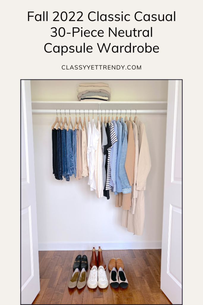 My 30-Piece Fall 2022 Classic Casual Neutral Capsule Wardrobe - closet