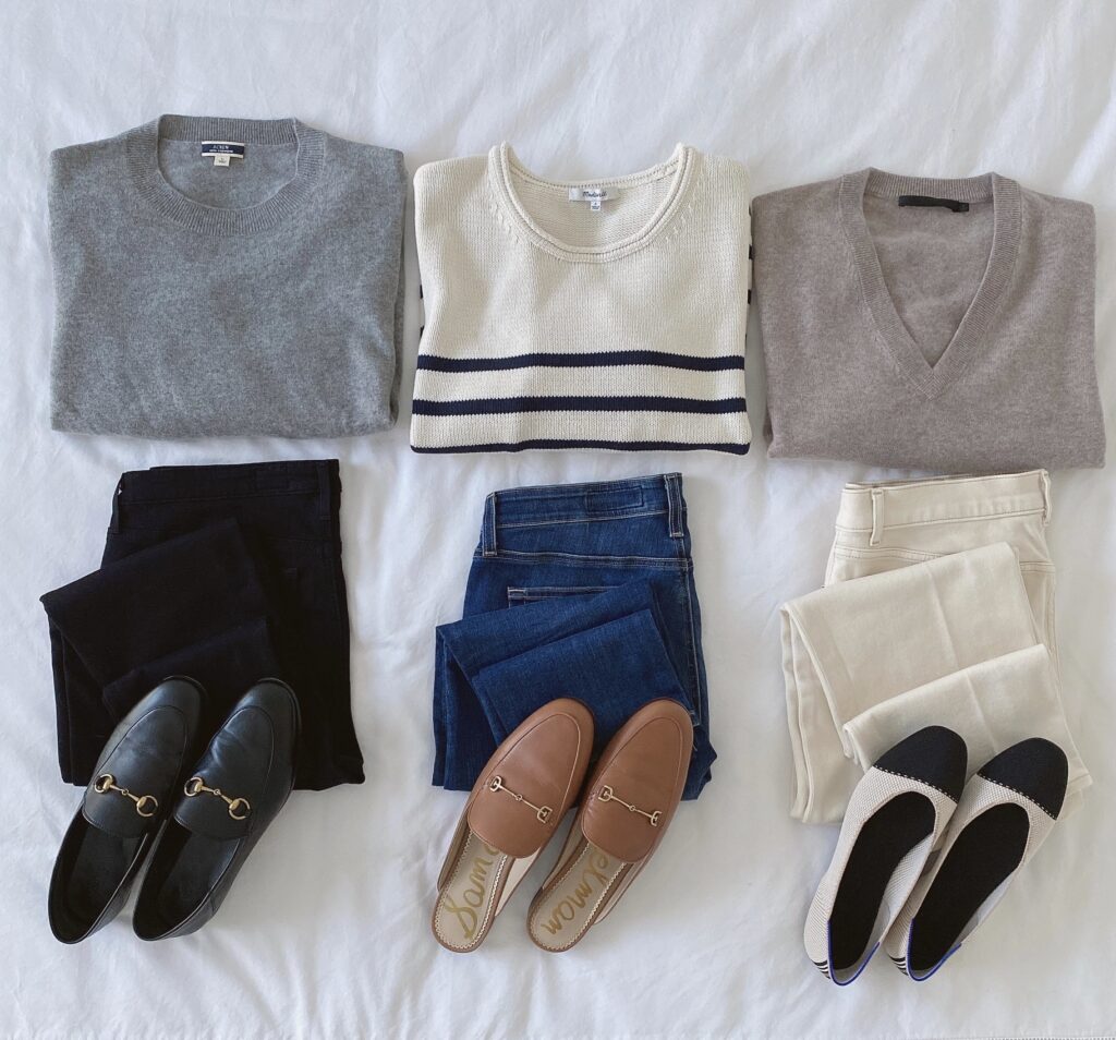 SWEATERS MIX AND MATCH OUTFITS FALL 2022 - FLATLAY