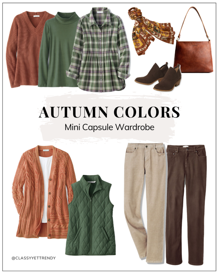 Autumn Colors Mini Capsule Wardrobe + 10 Outfits