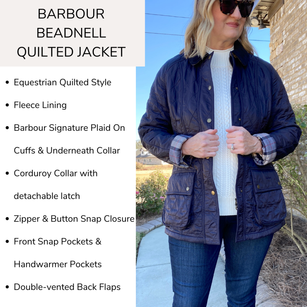 BARBOUR BEADNELL QUILTED JACKET FEATURES - CLASSY YET TRENDY