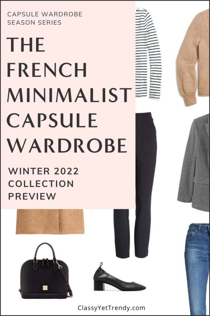 French Minimalist Capsule Wardrobe Winter 2022 Pin
