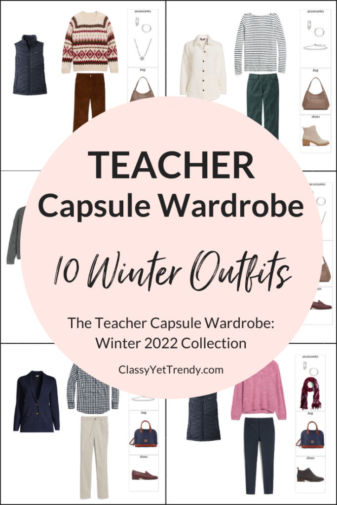 Teacher Capsule Wardrobe - Winter 2022 Outfits Preview