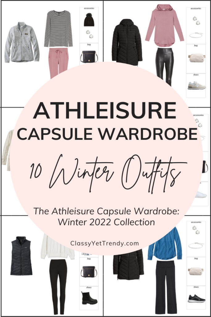 Athleisure Capsule Wardrobe Winter 2022 - 10 Outfits Pin