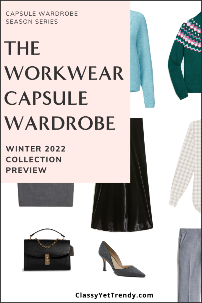 Workwear Capsule Wardrobe Winter 2022 Preview Pin