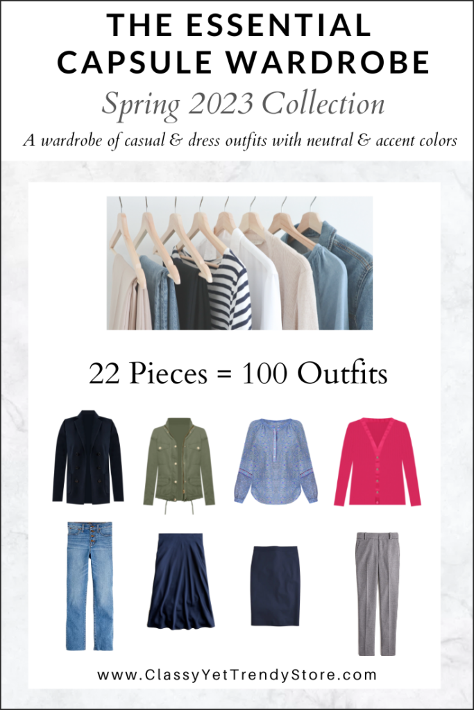 Sneak Peek of The Essential Spring 2023 Capsule Wardrobe + 10 Outfits -  Classy Yet Trendy