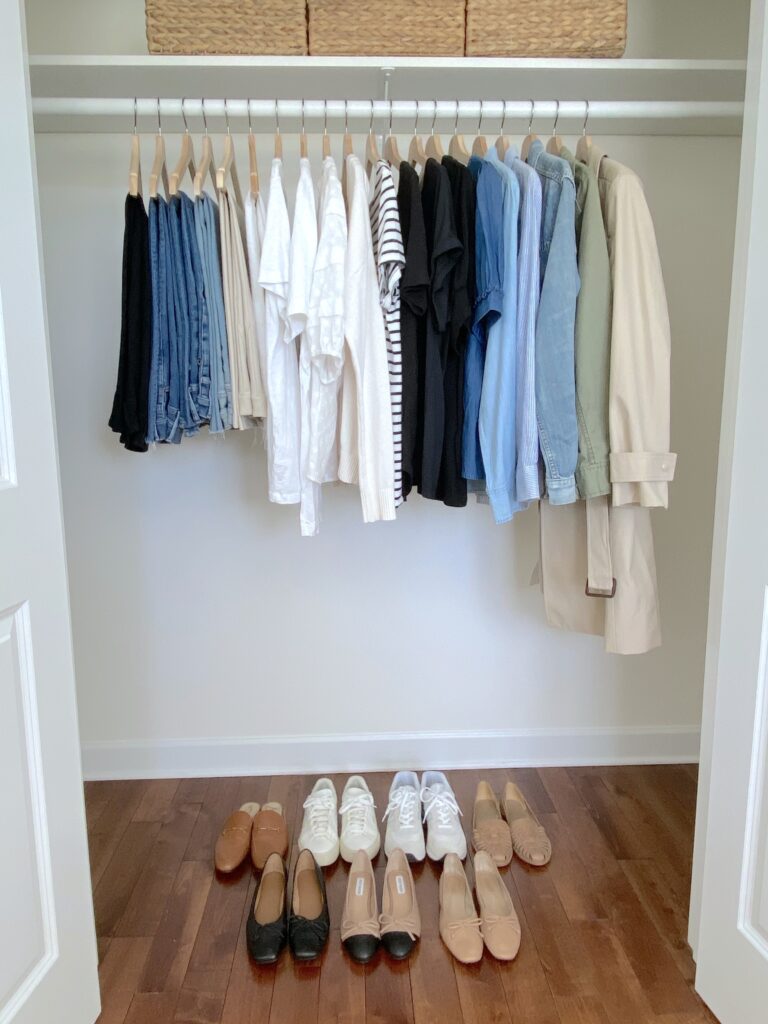 MY SPRING 2023 CAPSULE WARDROBE - CLOSET FRONT