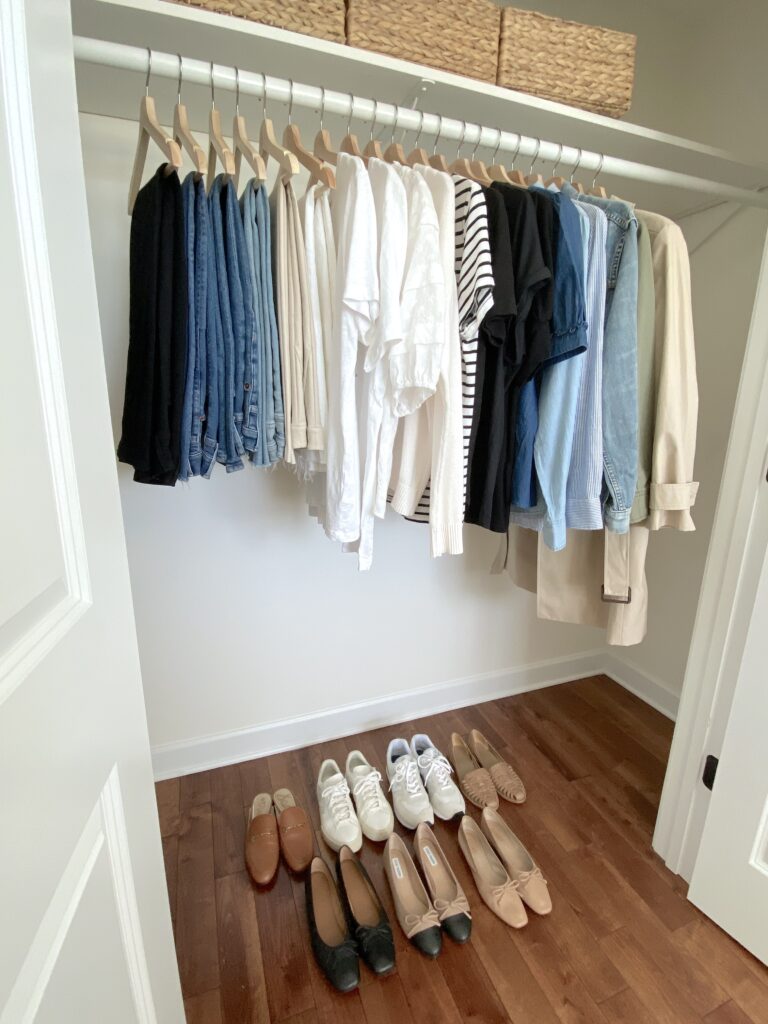 MY SPRING 2023 CAPSULE WARDROBE - CLOSET SIDE