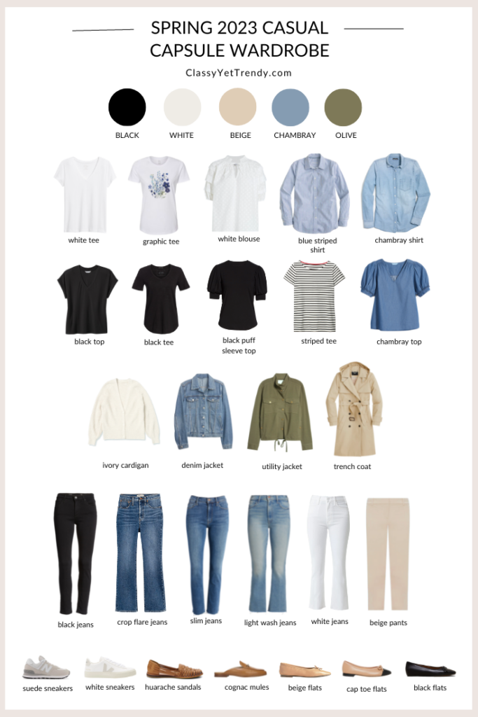 My 27-Piece Spring 2023 Casual Capsule Wardrobe