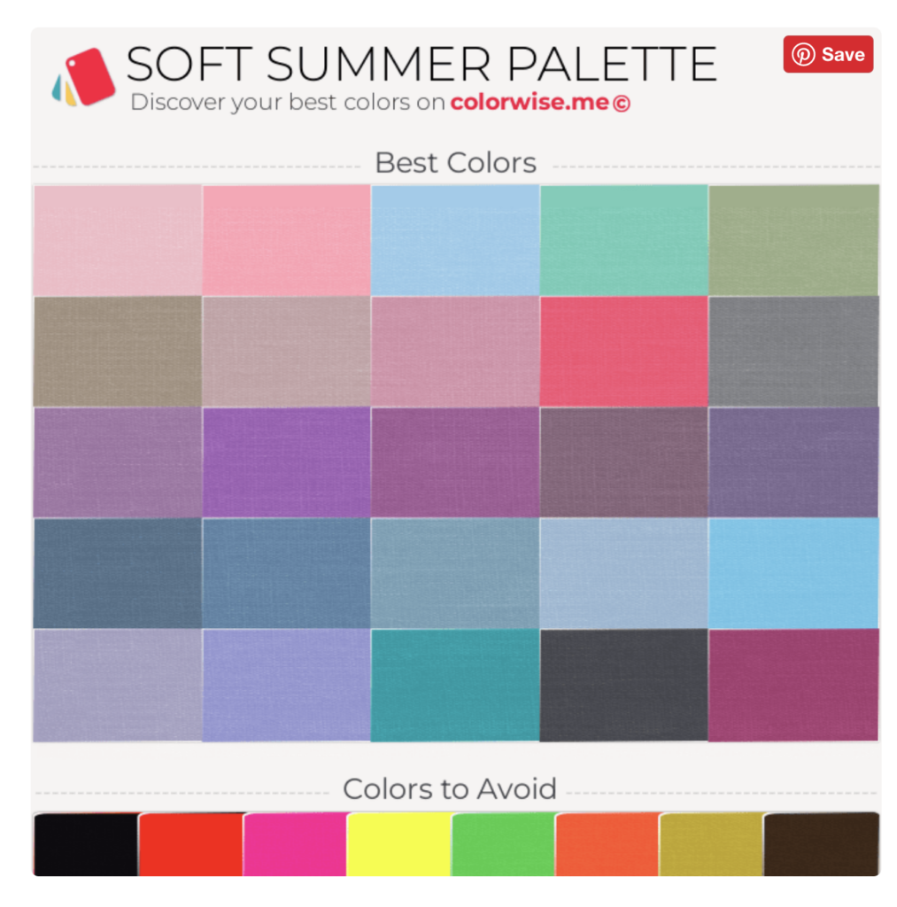 Colorwise - Soft Summer Palette Best Colors
