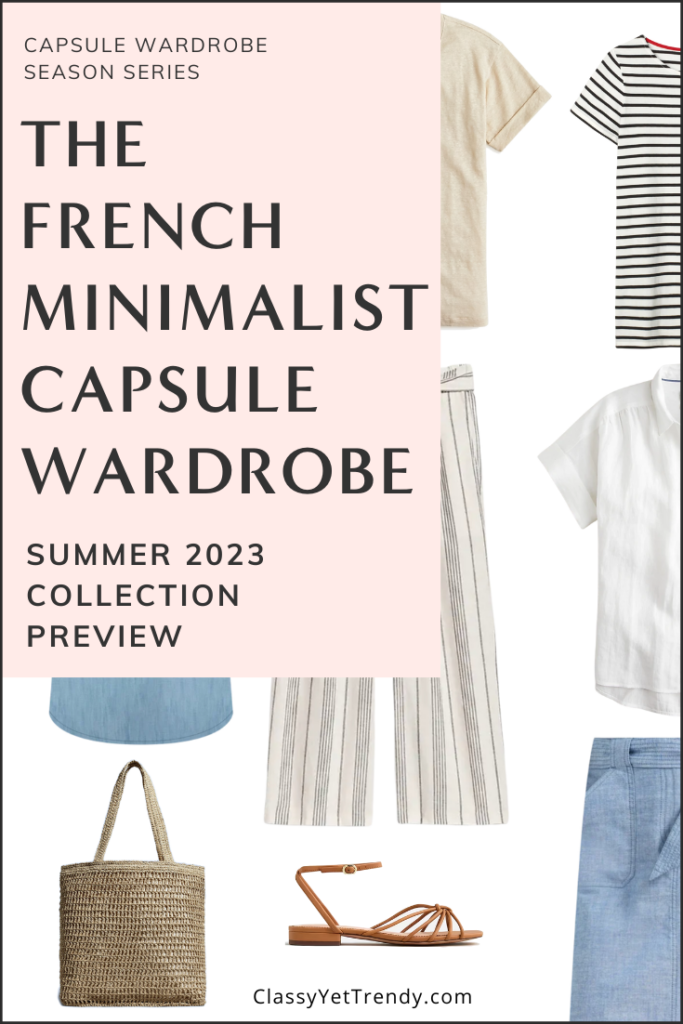 French Minimalist Capsule Wardrobe SUMMER 2023 Pin