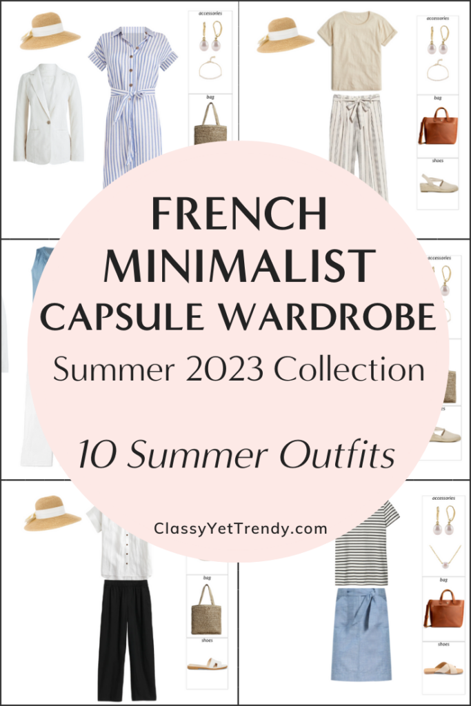 French Minimalist Capsule Wardrobe SUMMER 2023 Preview + 10 Outfits