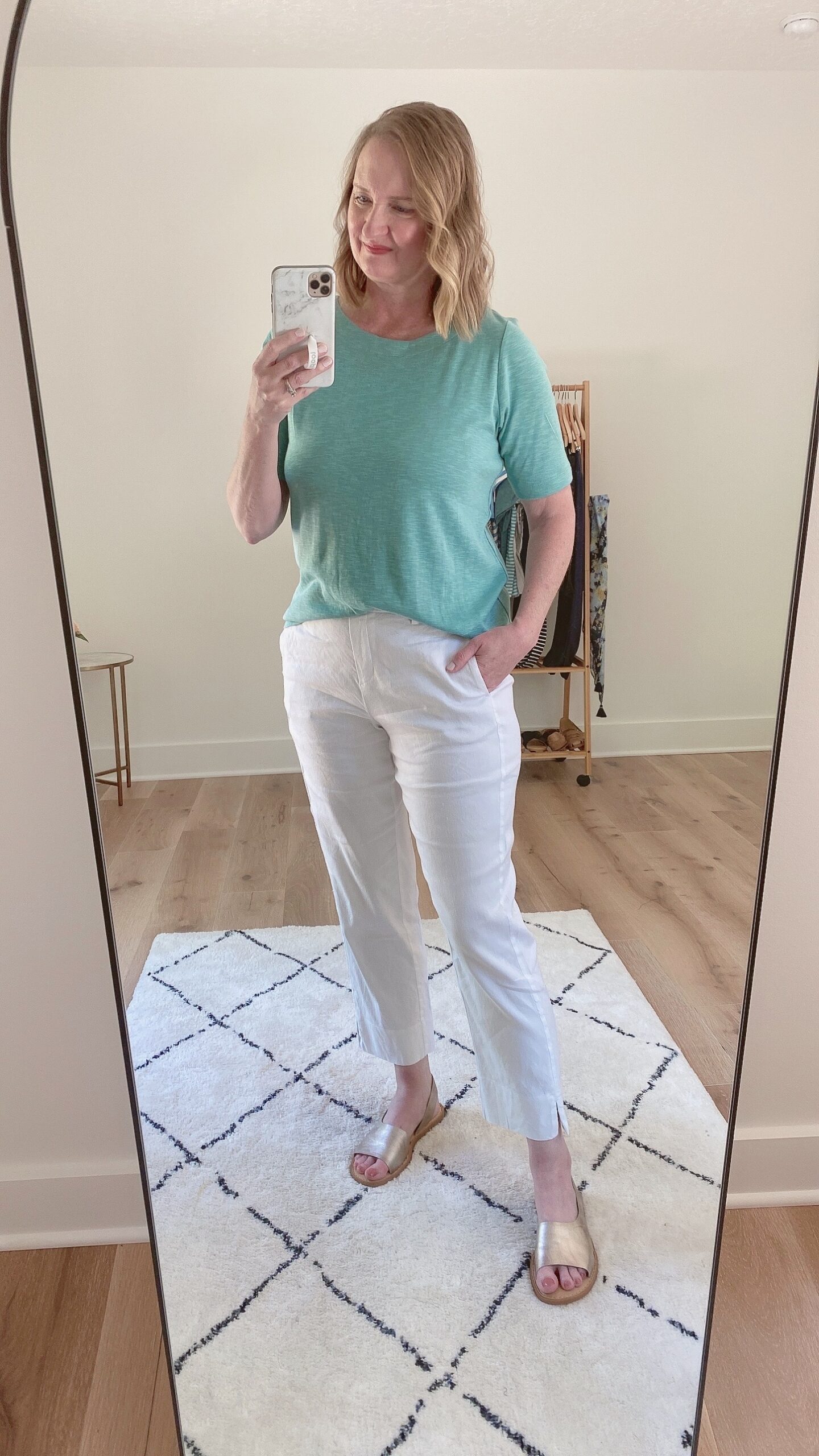 jjill summer outfit - momma in flip flops