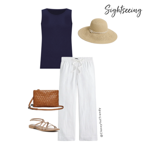 Summer Vacation Capsule Wardrobe | 11 Pieces, 10 Outfits - Classy Yet ...