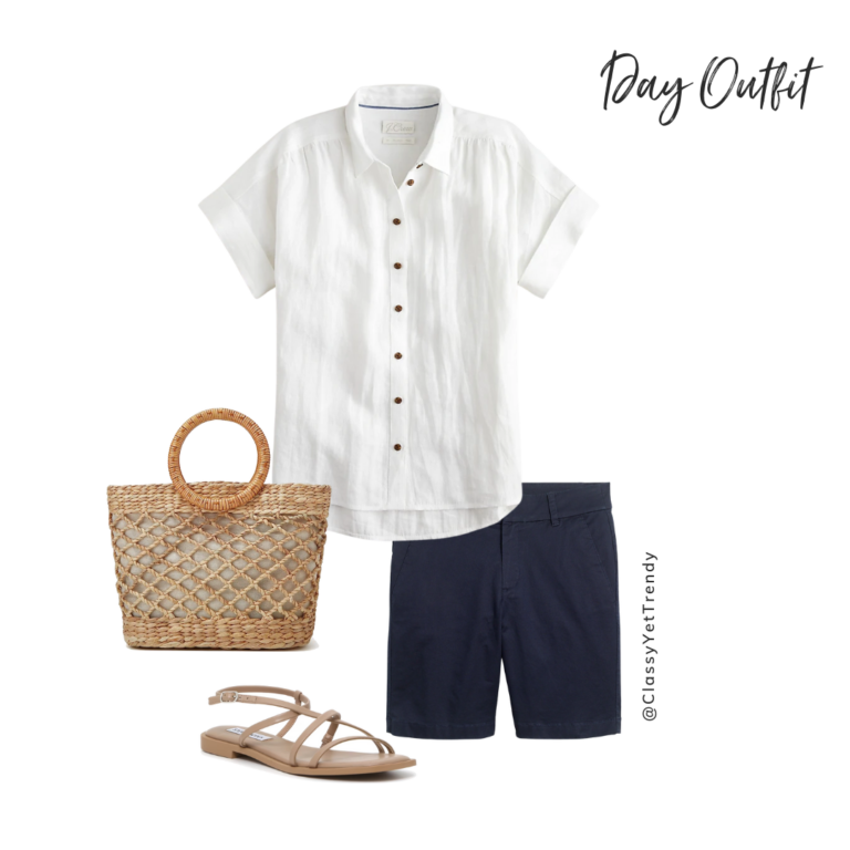 Summer Vacation Capsule Wardrobe | 11 Pieces, 10 Outfits - Classy Yet ...