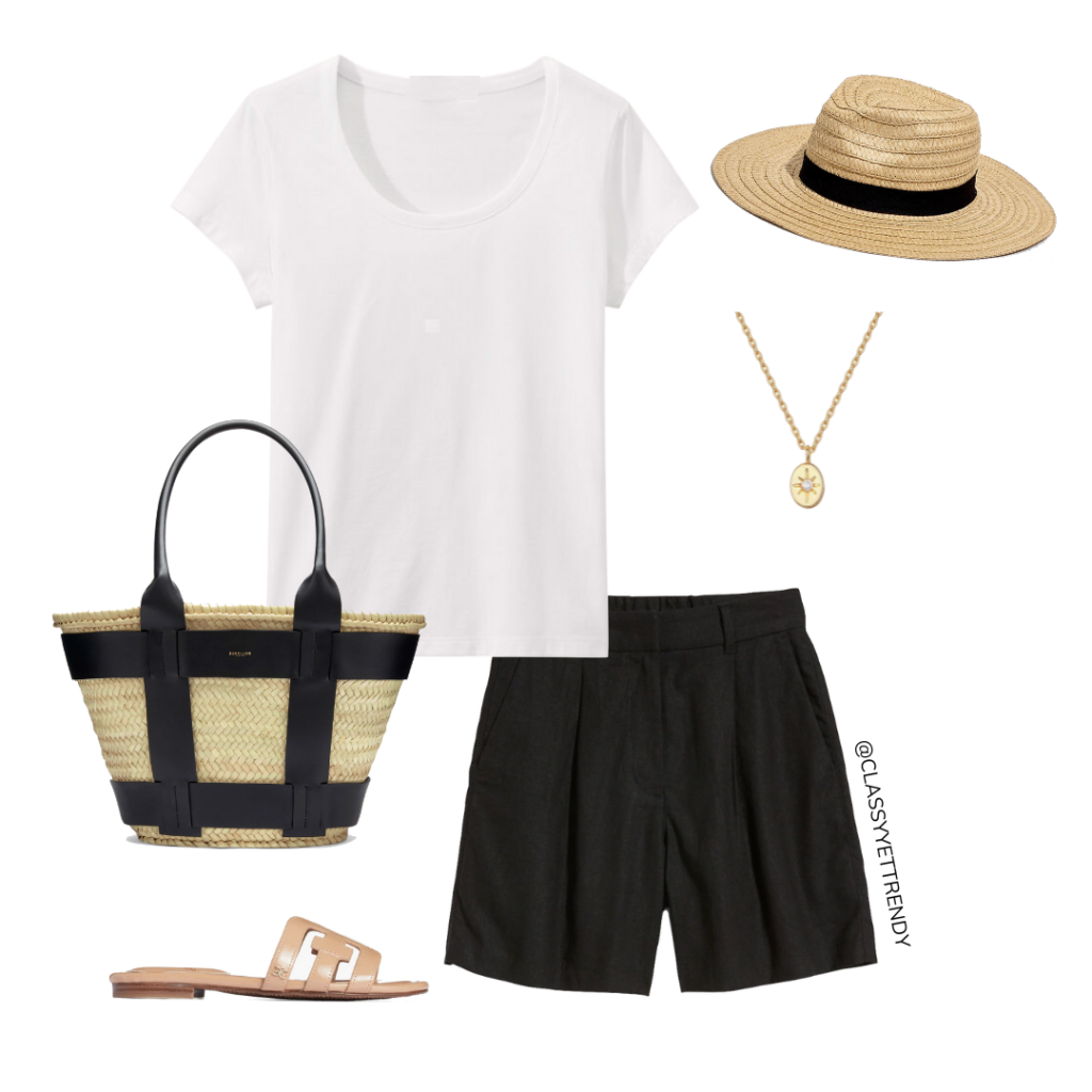 10 Ways To Wear Black Linen Shorts