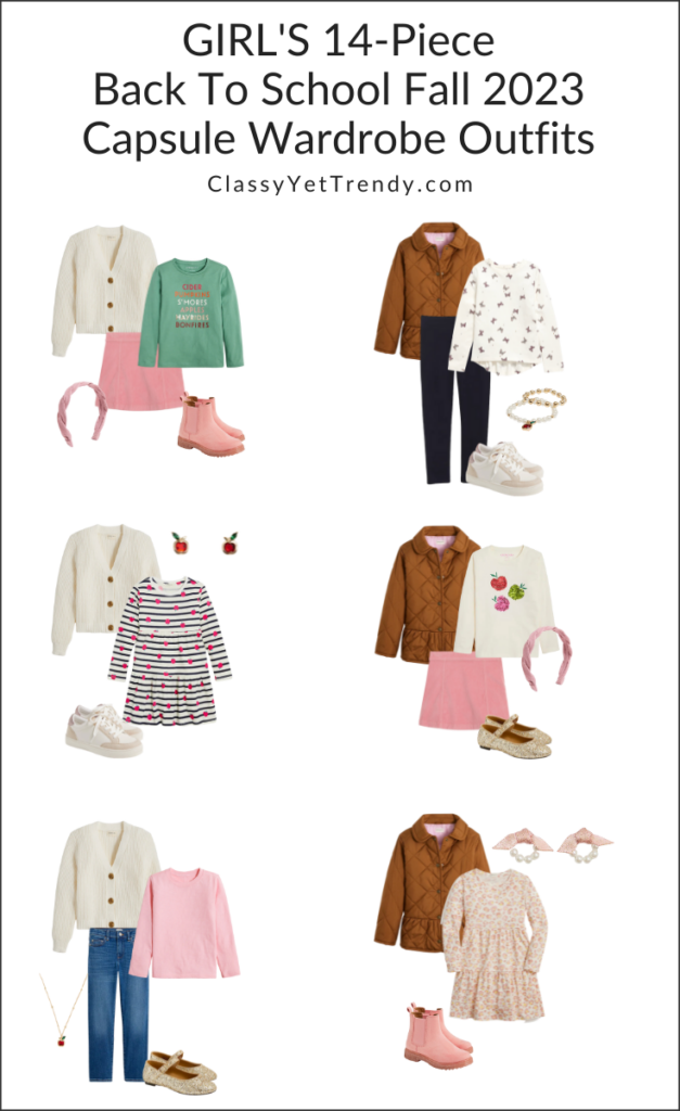 Girls 14-Piece Back To School Capsule Wardrobe - Fall 2023 - Outfits