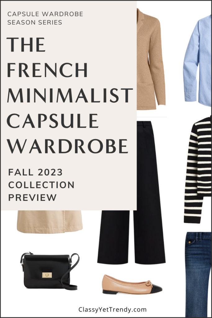French Minimalist Capsule Wardrobe FALL 2023 Pin