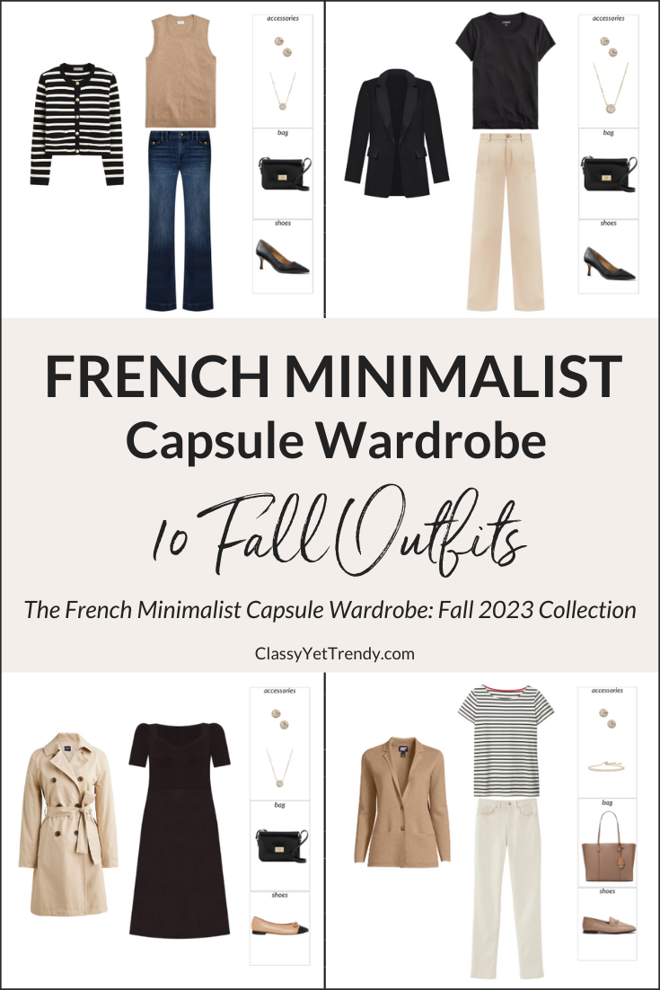 The French Minimalist Capsule Wardrobe - FALL 2023 10 Outfits Preview