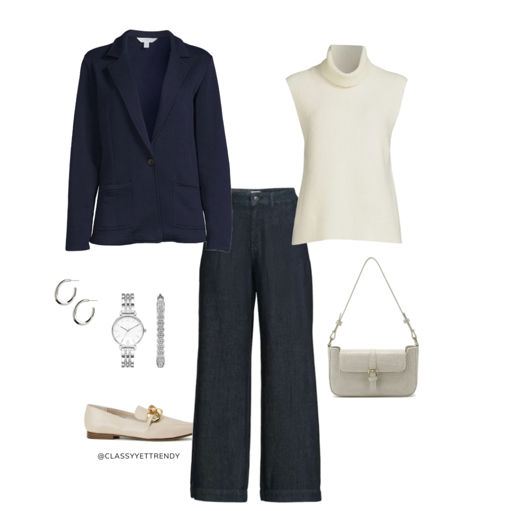 Navy and Gray Smart Casual Fall Mini Capsule Wardrobe