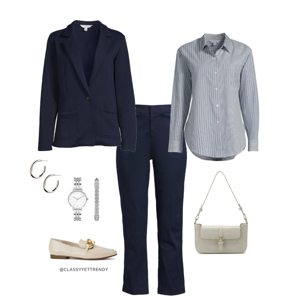 Navy and Gray Smart Casual Fall Mini Capsule Wardrobe