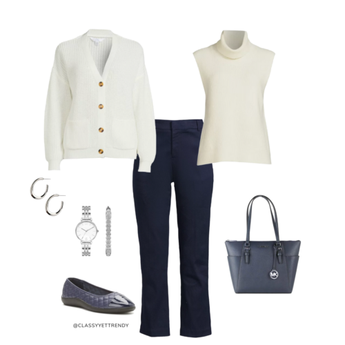 Navy and Gray Smart Casual Fall Mini Capsule Wardrobe