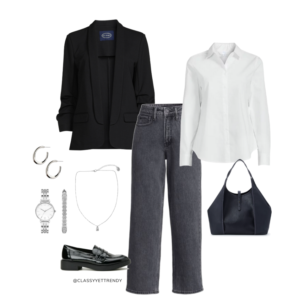 WALMART SMART CASUAL FALL 2023 CAPSULE WARDROBE - OUTFIT 1