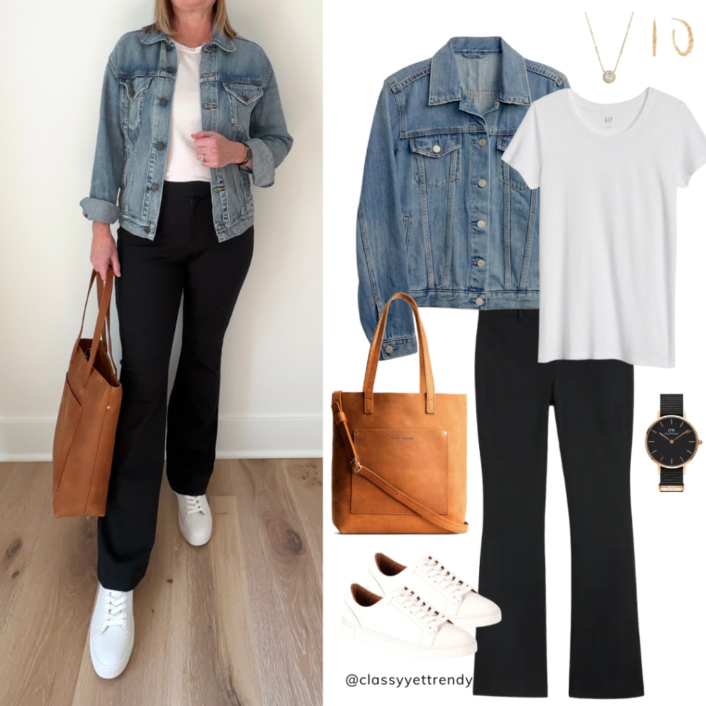 3 WAYS TO WEAR BLACK FLARE PANTS WITH IMAGES - OUTFIT 3 CASUAL