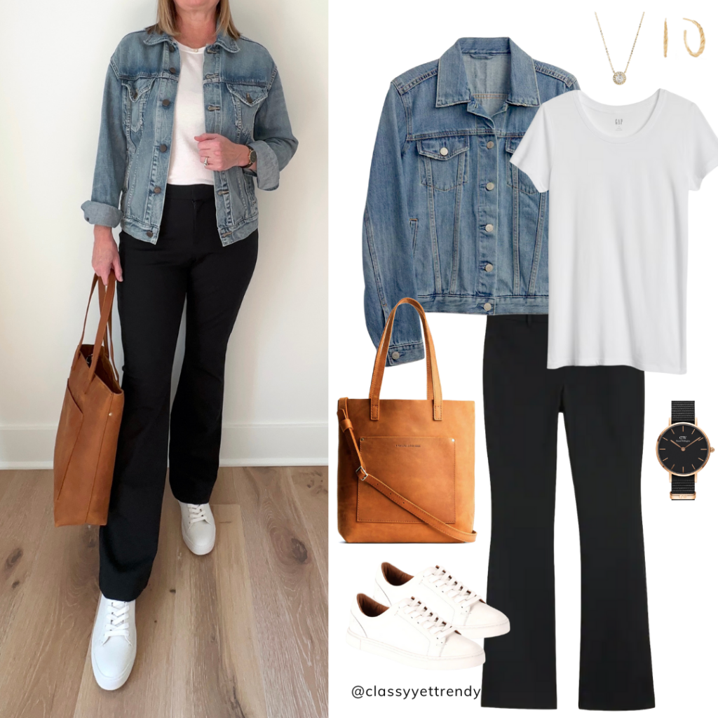 3 Ways To Wear Black Flare Pants: Dressy, Elevated-Casual & Casual ...