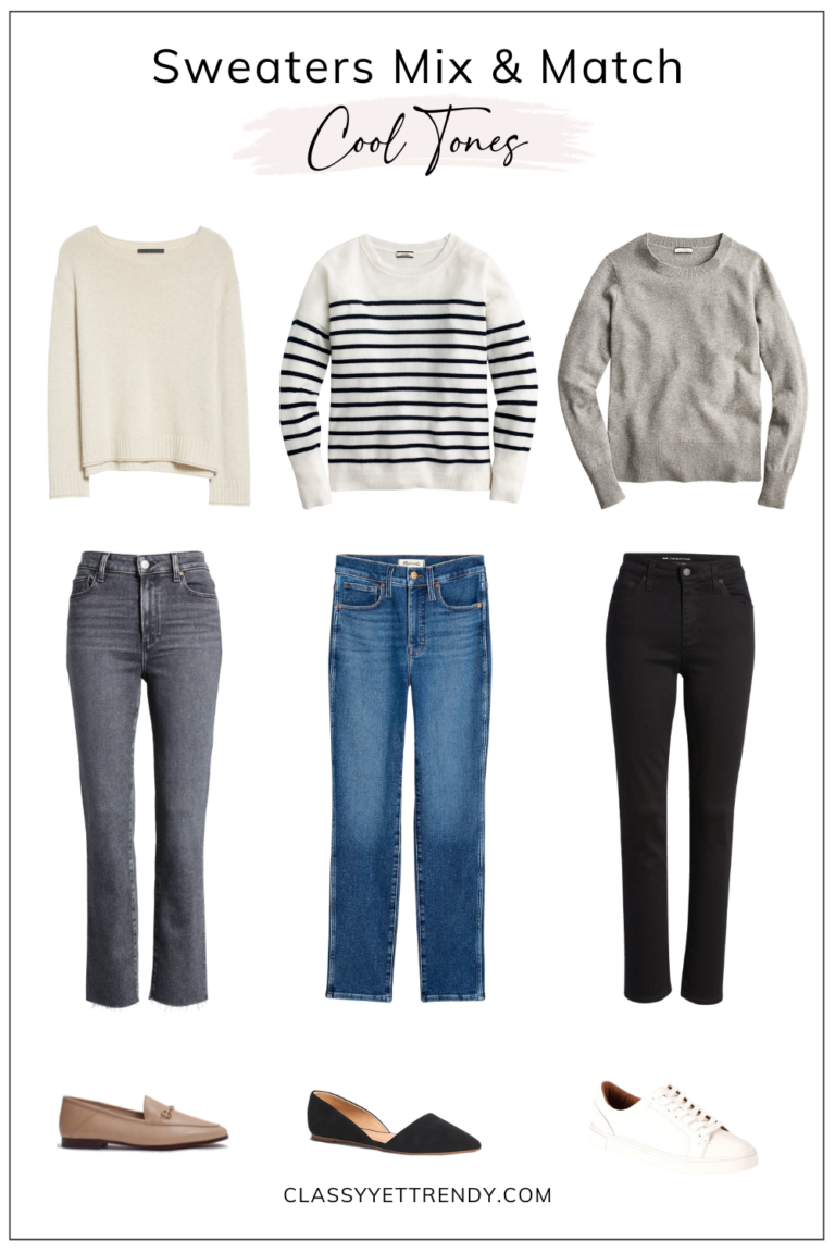 Sweaters Mix & Match: Cool Neutral Tones