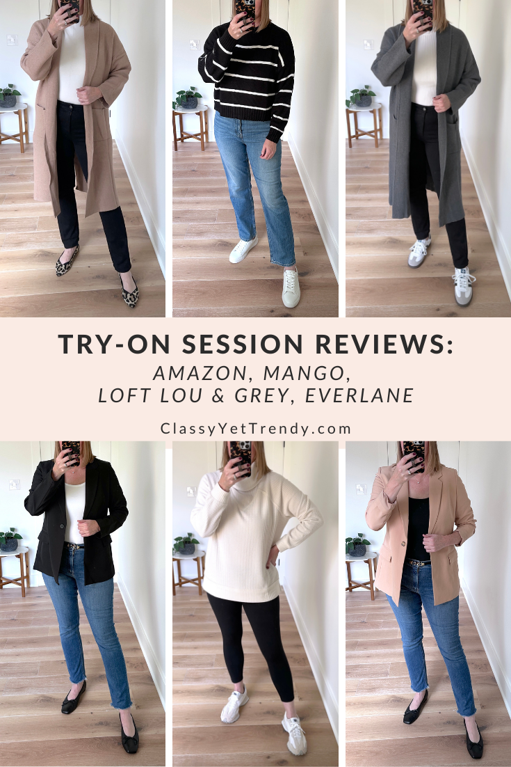 Try-On Session Reviews: Amazon, Mango, Loft Lou & Grey, Everlane