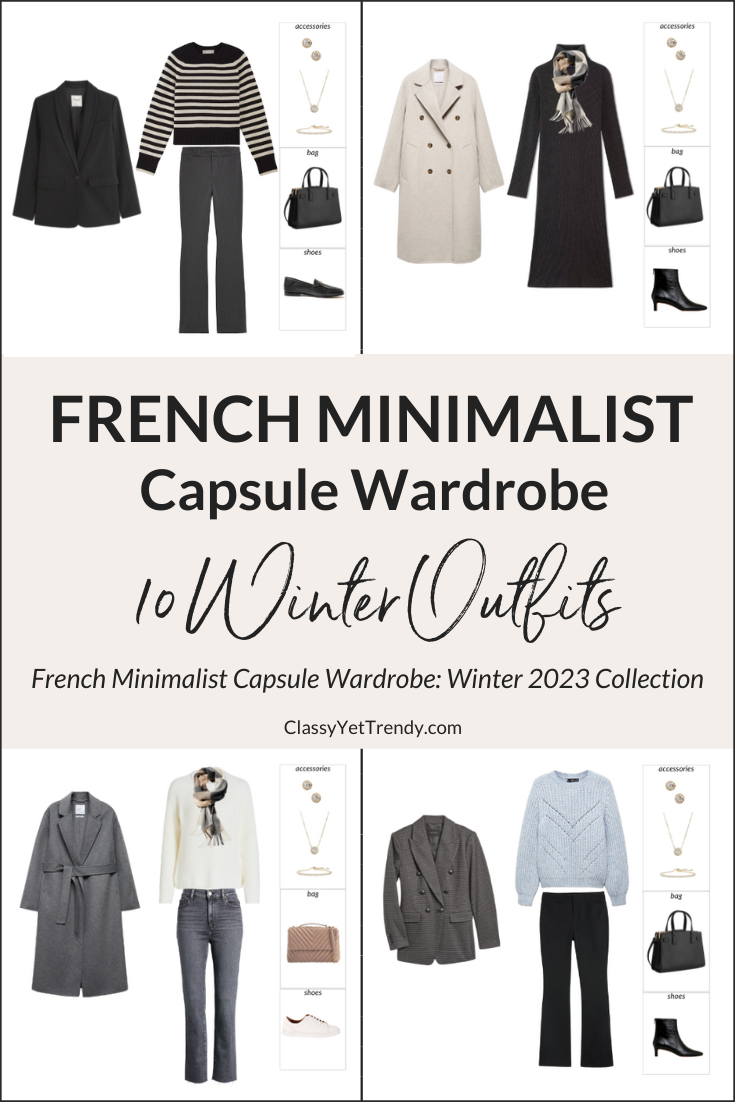 French Minimalist Winter 2023 Capsule Wardrobe Sneak Peek + 10 Outfits