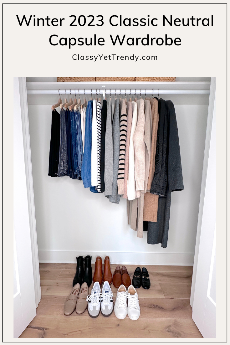 My WINTER 2023 Classic Neutral Capsule Wardrobe In My Closet