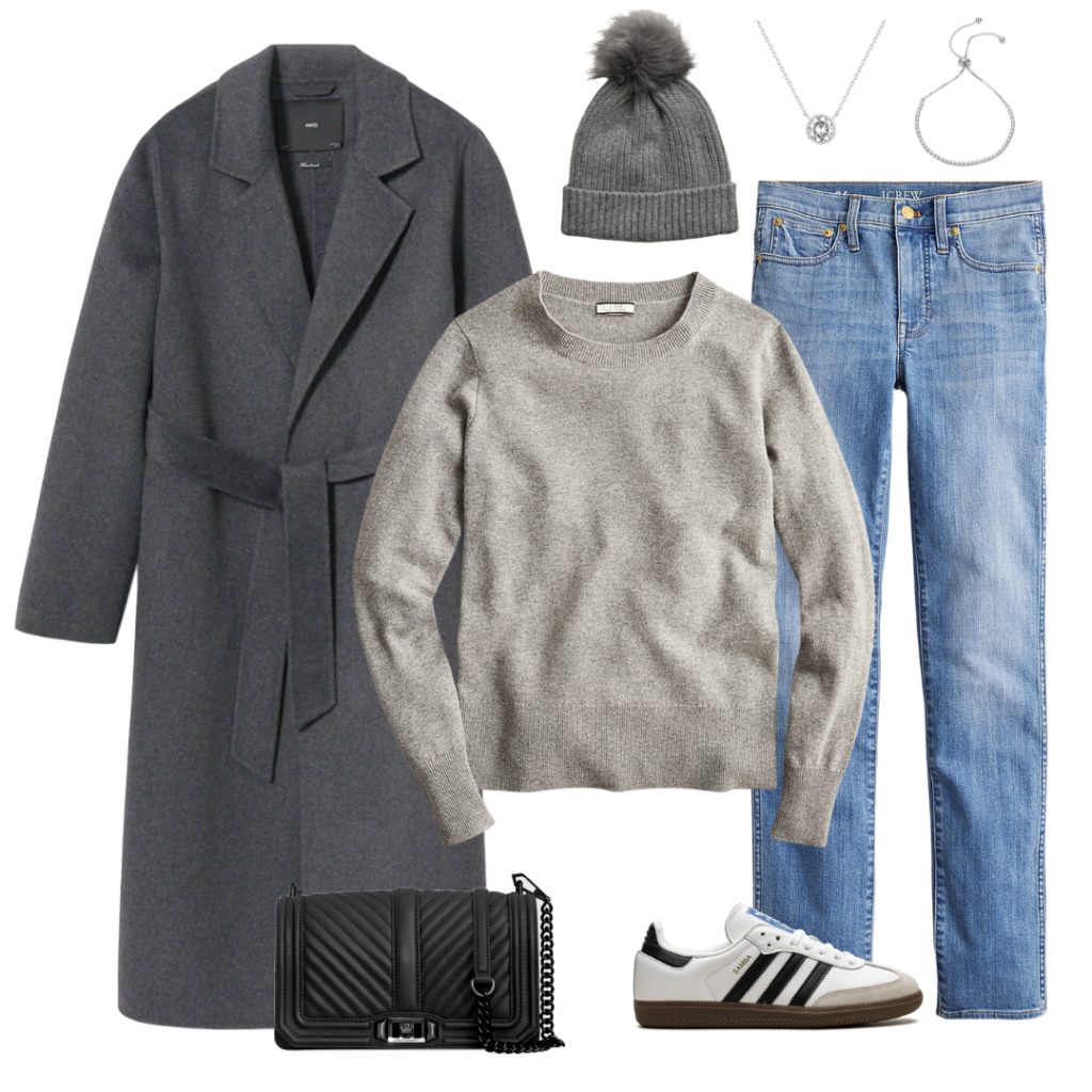 WINTER ESSENTIAL OUTFITS WITH A GRAY COAT - outfit 4